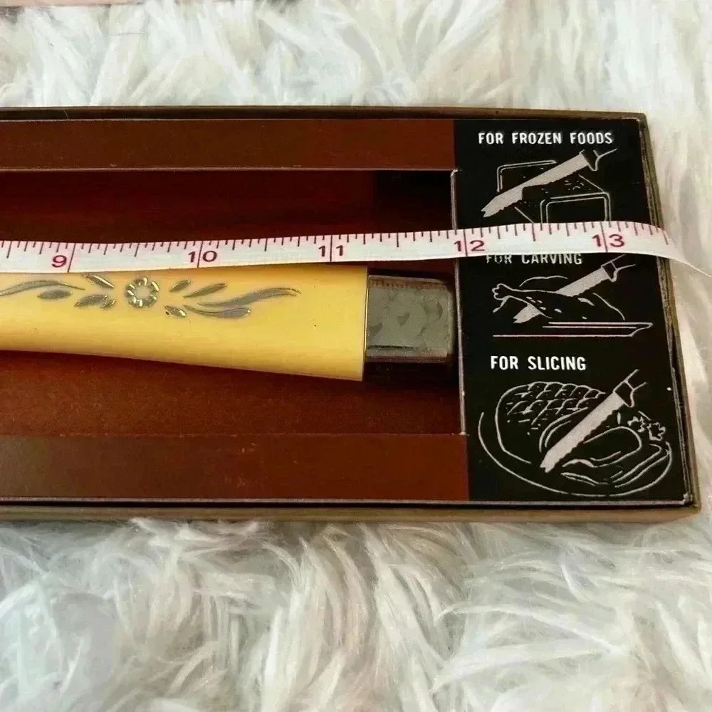 Regent Sheffield Miracle Worker‎ Knife Vintage Stainless Steel Serrated Floral